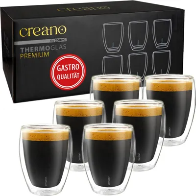 Produktbild von Creano doppelwandige Premium Gläser in Gastro Qualität, 6er-Set, 250ml