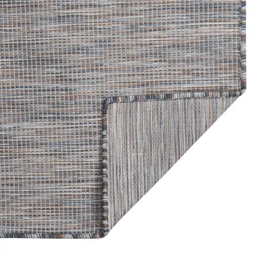 Produktbild von vidaXL Outdoor-Teppich Flachgewebe 100x200 cm Braun und Blau