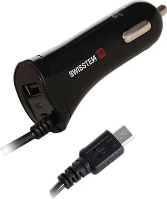 Obrázok produktu pre Swissten Micro-USB/USB univerzálny čierny zapaľovač Auto