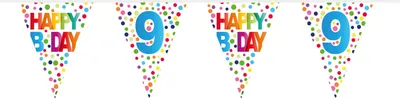 Image de Drapeau -Ligne Confetti 9 ans, 10mtr.