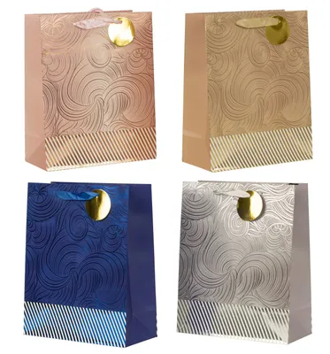 Produktbild von Geschenktaschen Geschenktüten jeweils im 4er Set 26x32x12cm Edel