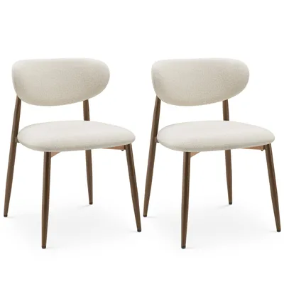 Produktbild von Colamy Stuhl – 2er-Set – Esszimmerstühle im Vintage-Design, ideal für Küche und Esszimmer – Beige