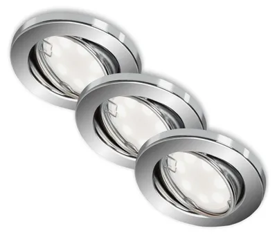 Produktbild von Briloner LED Einbauleuchten chrom 3er-Set 3xLED/GU10/29W