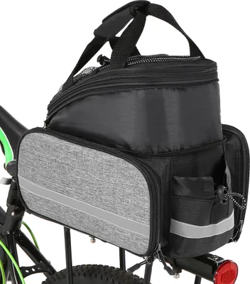 Produktbild von Fahrrad-Ruecksitztasche Multifunktions-erweiterbare wasserdichte MTB-Fahrradtasche Fahrradtraegertasche mit Regenschutz