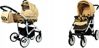 Produktbild von BabyLux® Largo | 2in1 Kinderwagen Set | Gold Rainbow | Kombikinderwagen | Kinderwagenset | Buggy