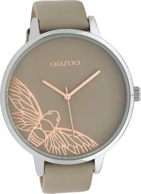 Produktbild von Oozoo Leder Damen Uhr C10077 Analog Quarz Armband beige Timepieces D2UOC10077
