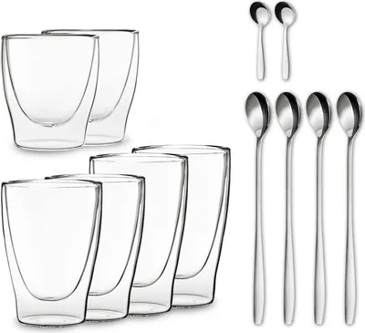 Image de Verre à double paroi - feelino by Klarstein duos - avec cuillère - 2 x 80, 310, 400 ml