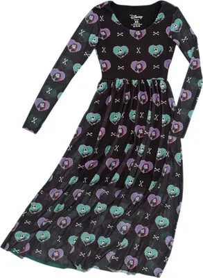 Produktbild von The Nightmare Before Christmas - Midikleid für Damen, Netzmaterial TT149 (XS) (Schwarz)