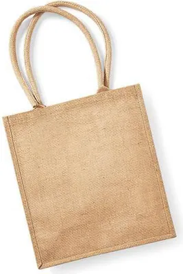 Immagine prodotto di Westford Mill Jute Boutique Shopping Bag (19L) BC3616 (Taglia unica) (Naturale)