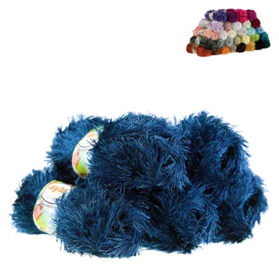 5 x 100g Strickgarn Yumos marineblau