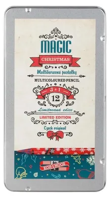 Produktbild von Progresso "Magic" Vollminenfarbstifte  12er Set im Metalletui / Christmas Retro- Design