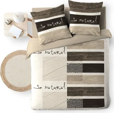 Immagine prodotto di Set di biancheria da letto - Douceur d'Intérieur - SO NATURAL - Cotone - Beige
