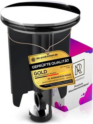 Produktbild von M. ROSENFELD Universal Waschbeckenstöpsel 40mm Chrom Abflussstopfen – aus Messing, universal