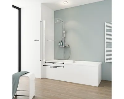 Produktbild von SCHULTE Badewannenaufsatz 1-teilig Komfort 70 x 140 cm Klarglas Profilfarbe weiß D1670 04 50 140