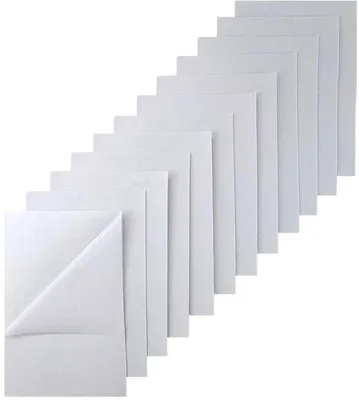 Productafbeelding van Zelfklevende vullingstickers, 11 stuks, 20 x 30 cm. Vullingstickers met zelfklevende folie voor knutselprojecten - Wit