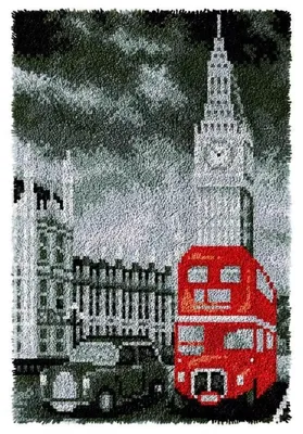 Productafbeelding van Knopenhaken-tapijtset, doe-het-zelf project voor volwassenen en kinderen, 60 x 40 cm, Big Ben