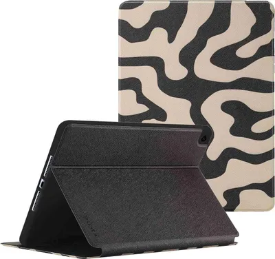 Productafbeelding van Selencia Vivid tablethoes voor de Apple iPad 9 (2021) 10.2 inch / iPad 8 (2020) 10.2 inch / iPad 7 (2019) 10.2 inch - Art Wave Black