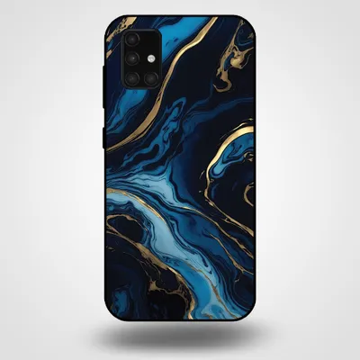 Image de Smartphonica Coque pour Samsung Galaxy A71 4G avec impression marbre - Coque arrière en TPU avec impression marbre - Bleu doré