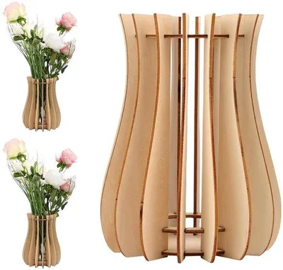 Produktbild von Holzvasen für Blumen, vertikal, für Rosen, Tulpen, Sonnenblumen