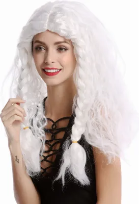 Produktbild von WIG ME UP Perücke lang weiß geflochten Zöpfe 91154-ZA68/ZA62