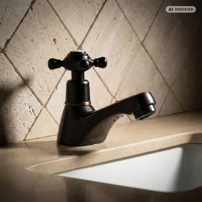 Zdjęcie produktu dla Kran do zimnej wody PaulGurkes Nostalgia Black Retro Pillar Valve
