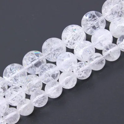 Image de Perles pour bracelets, 12 mm, quartz blanc, 32 pièces