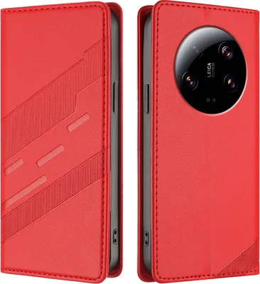 Image de Etui pour Xiaomi 13 Ultra, étui portefeuille en cuirPolyuréthaneavec fente pour carte et fonction stand Rot