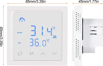 Image de Thermostat intelligent 16A Contrôleur de température pour plancher chauffant avec écran tactile LED 85-265V Contrôle de chauffage électrique