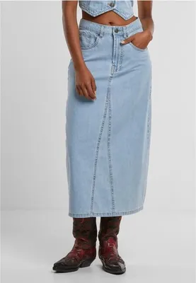 Zdjęcie produktu dla Dámská sukně Urban Classics Ladies Soft Denim Midi Skirt new light blue washed - 30