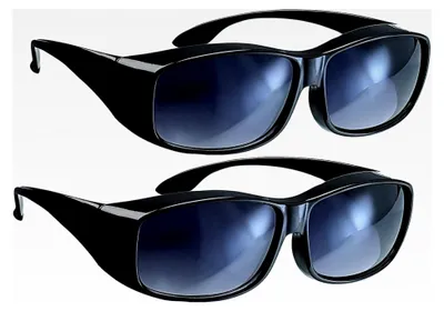 Produktbild von Überbrille: 2er-Set Überzieh-Sonnenbrillen Day Vision für Brillenträger