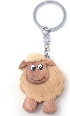 Produktbild von Schlüsselanhänger aus Holz - Schaf