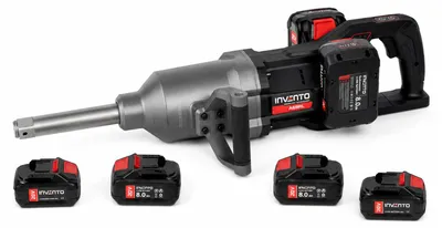 Obrázok produktu pre Akumulátorový rázový uťahovák pre nákladné vozidlá a stroje, so 4 akumulátormi 8Ah, 4000Nm