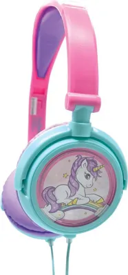 Image de Casque stéréo filaire pliable Licorne avec limitation de volume d'écoute