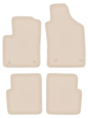 Obrázok produktu pre Velúrové autokoberce pre: Fiat 500 FL 2013-2019 (hatchback) – sada 4 ks, béžové, na mieru – Wielganizator FORTUNA