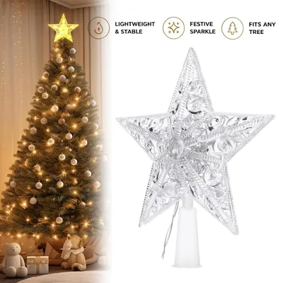 Produktbild von Leuchtender Stern Christbaumspitze Baumspitze Weihnachten Weihnachtsbaumspitzen