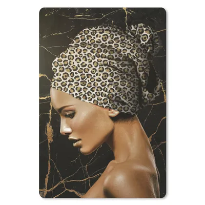 Produktbild von MuchoWow® Mauspad Mousepad Frau - Kopftuch - Abstrakt 18x27 cm - Mousepads - Maus Mat - Pad - Mausunterlage
