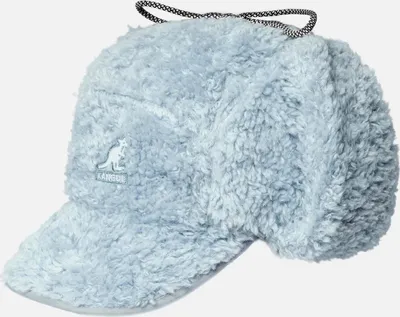 Kangol Pilotenmütze in Teddyfell-Optik in blau