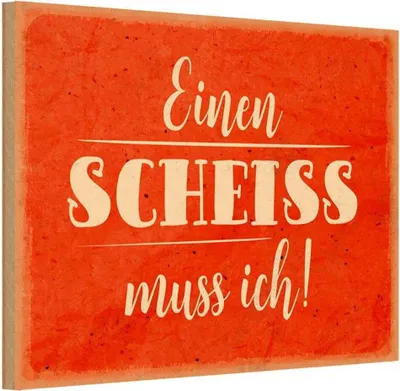 Produktbild von vianmo Holzschild 20x30 cm einen Scheiss muss ich Dekoration