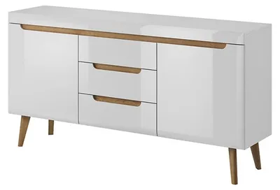 Obrázok produktu pre Moderná drevená komoda Príborník Komody Skrinka do obývačky 160 cm XXL Nízke dosky
