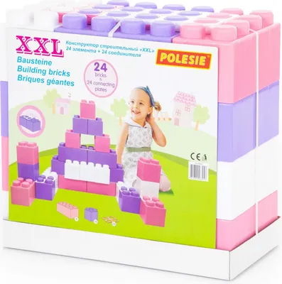 Zdjęcie produktu dla Klocki konstrukcyjne XXL 24-częściowe dla dziewczynek, z 24 połączeniami