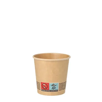 Produktbild von 50 Trinkbecher, Pappe 0,1 l Ø 6 cm · 6 cm braun