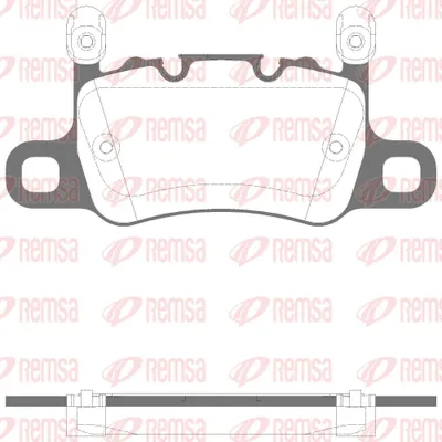 Produktbild von REMSA Bremsbeläge Satz Hinten Bremsklötze für PORSCHE 911 Coupe (992) 1598.30