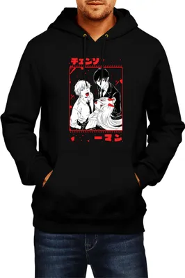 Produktbild von Herren Kapuzenpullover Manga Japan Anime Comics Animation Chainsaw Anime manga Man 16, Man M / Schwarz