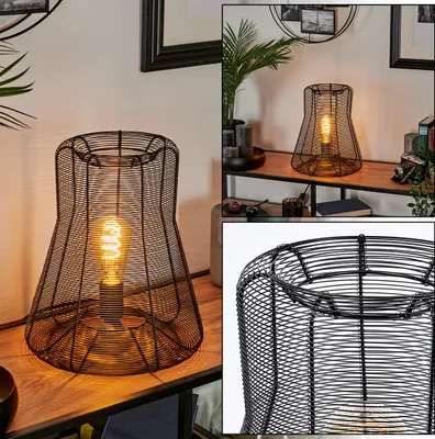 Produktbild von Aidone moderne Tischlampe aus Metall in Schwarz