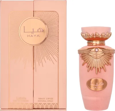 Produktbild von Lattafa Haya Eau de Parfum 100 ml Damen – Blumig Süßer Duft mit Vanille & Früchten – Langanhaltendes Frauen Parfum