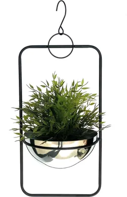Obrázok produktu pre DanDiBo závesný kôš vnútorné kovové nástenné závesné rastliny 54 cm 96083 M s hrncom strieborný závesný kvetináč závesný kvetináč závesný kvetináč