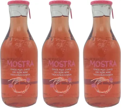 Produktbild von Mostra Wein rosé trocken 3x 0,5l | Weingut Tsililis | Roséwein aus Griechenland