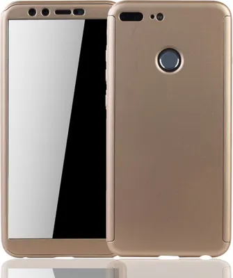 Image de Coque de protection pour Huawei Honor 9 Lite, étui complet, protection d'écran 360°, couleur or