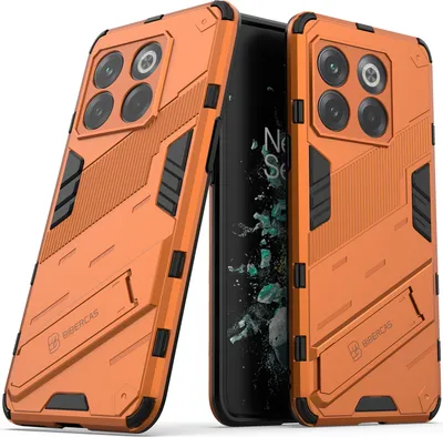 Produktbild von Armor Hülle für OnePlus 10T, Hybrid PC TPU Bumper Stoßfestes Schutzhülle mit Standfunktion Weiß