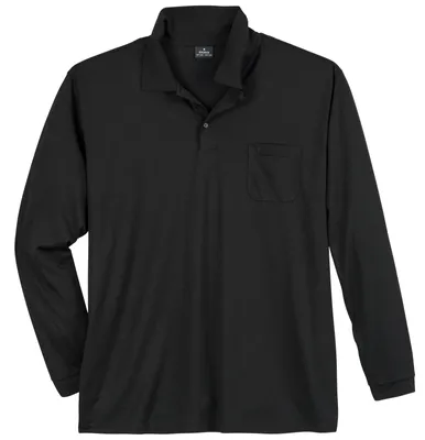 Produktbild von Ragman Softknit Langarm-Polo XXL schwarz